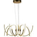 Canada LED 25.9 inch Gold Chandelier Ceiling Light, Gold Aluminum Frame
