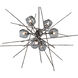 Griffin 6 Light 39.2 inch Natural Iron Pendant Ceiling Light in Cool Grey