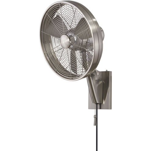 Anywhere 15 inch Brushed Nickel with Silver Blades Outdoor Oscillating Fan