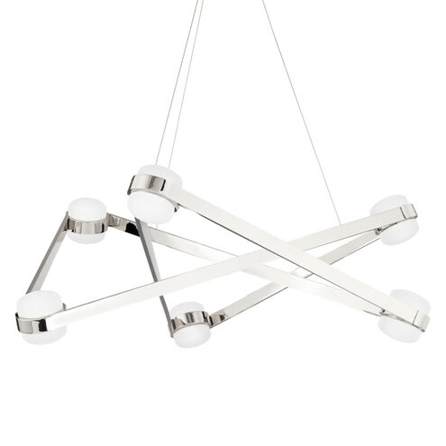 Orbit LED 38 inch Polished Nickel Chandelier Ceiling Light