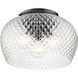 Adeline 3 Light 14 inch Matte Black Flush Mount Ceiling Light
