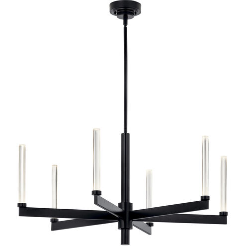 Sycara LED Black Chandelier Ceiling Light, 1 Tier Medium
