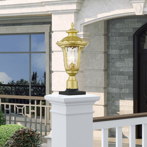 Oxford 1 Light 19 inch Soft Gold Outdoor Post Top Lantern, Medium