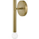 Millie LED 5 inch Lacquered Brass Sconce Wall Light