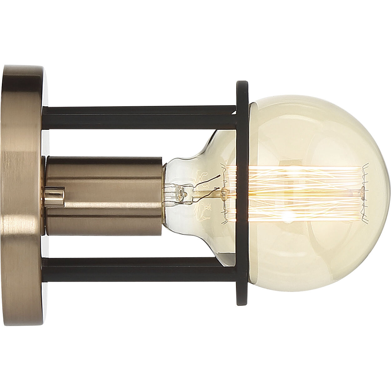 Chassis 1 Light 8 inch Copper Brushed Brass and Matte Black Wall Sconce Wall Light