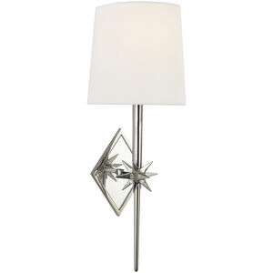 Visual Comfort Signature Collection Ian K. Fowler Etoile 1 Light 5.25 inch Polished Nickel Sconce Wall Light in Linen S2320PN-L - Open Box
