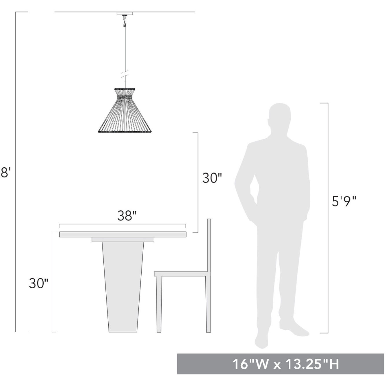 Avon Pendant Ceiling Light, Medium