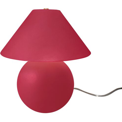 Portable 16.75 inch 60.00 watt Cerise and Brushed Brass Portable Lamp Portable Light