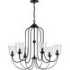 Bowman 6 Light 32 inch Matte Black Chandelier Ceiling Light