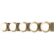 Brooklyn 5 Light 38 inch Modern Brass and White Straight Bath Sconce Wall Light in Modern Brass/White