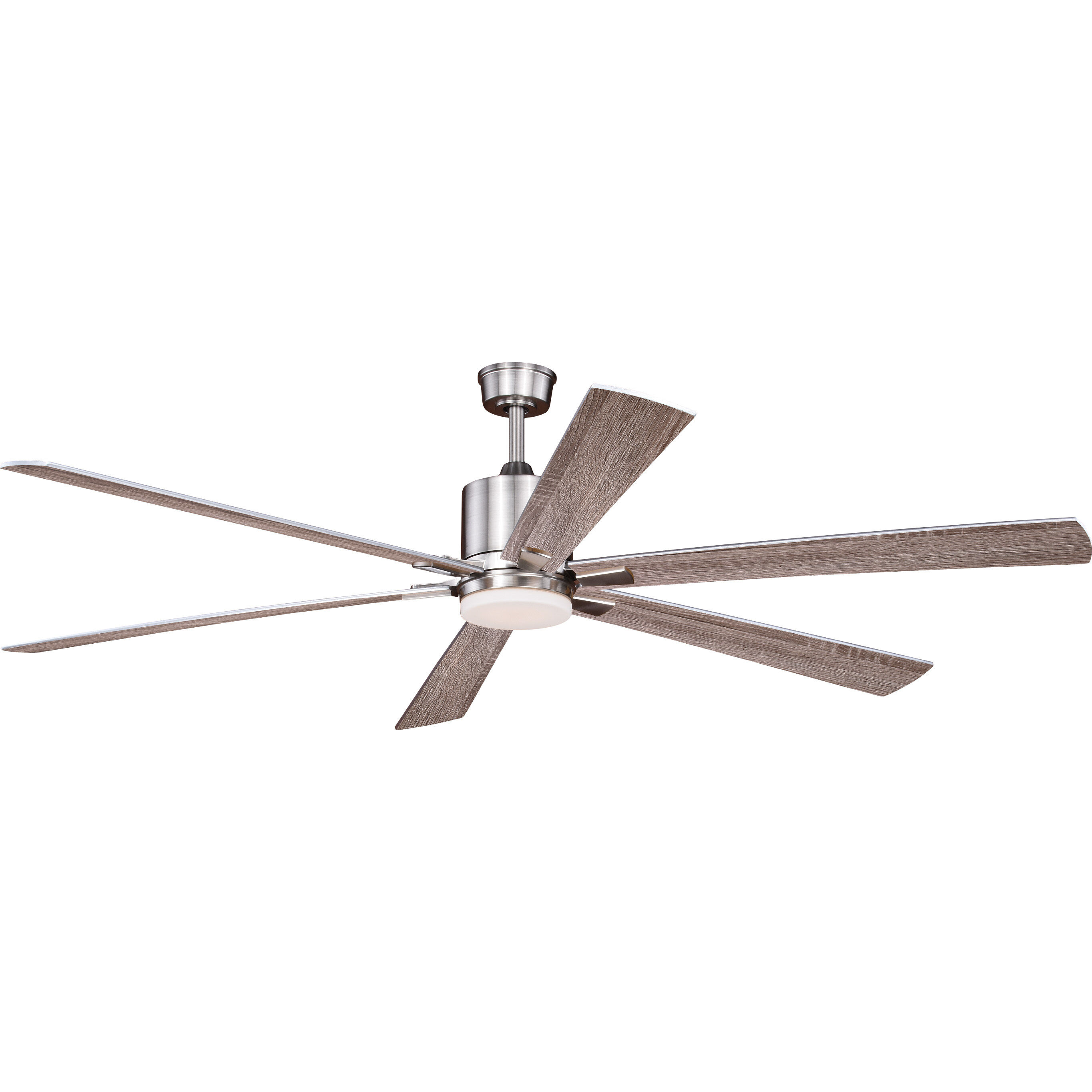 Wheelock 38 inch Satin Nickel with Black-Driftwood Blades Ceiling Fan