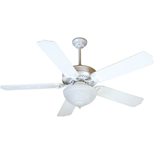 Porch Fan 52 inch White with Outdoor White Blades Outdoor Ceiling Fan Kit in Alabaster Glass, Outdoor Standard White