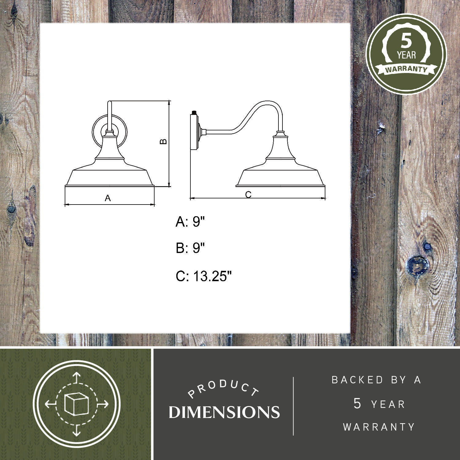 Dorado LED 9 inch Dark Bronze and Light Gold Outdoor Wall