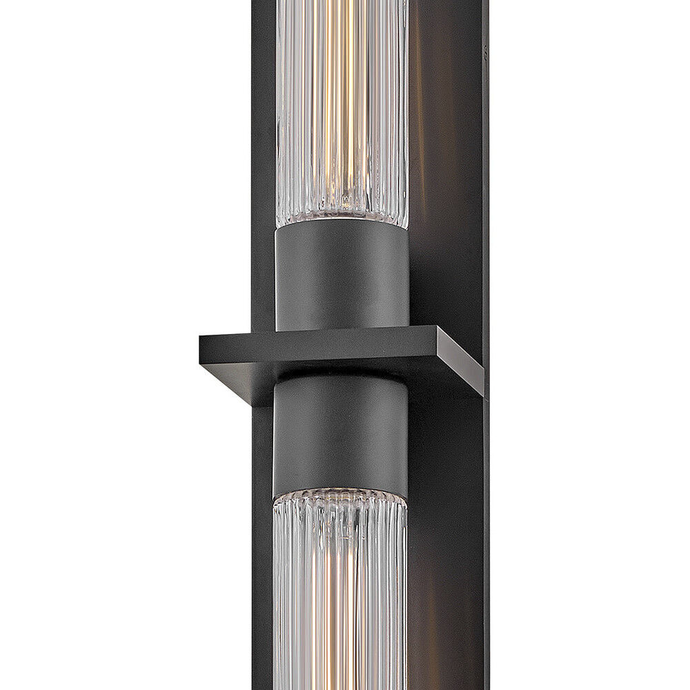 Coastal Elements Voight 2 Light 27.25 inch Black Outdoor Wall Mount Lantern