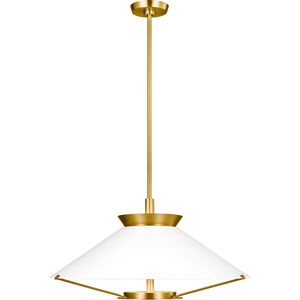 C&M by Chapman & Myers Ultra Light LED 27.38 inch Burnished Brass Pendant Ceiling Light