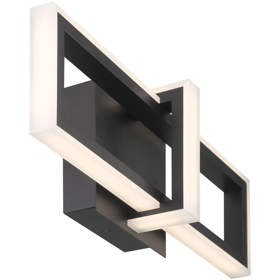 Bordo LED 16 inch Black Outdoor Wall Sconce
