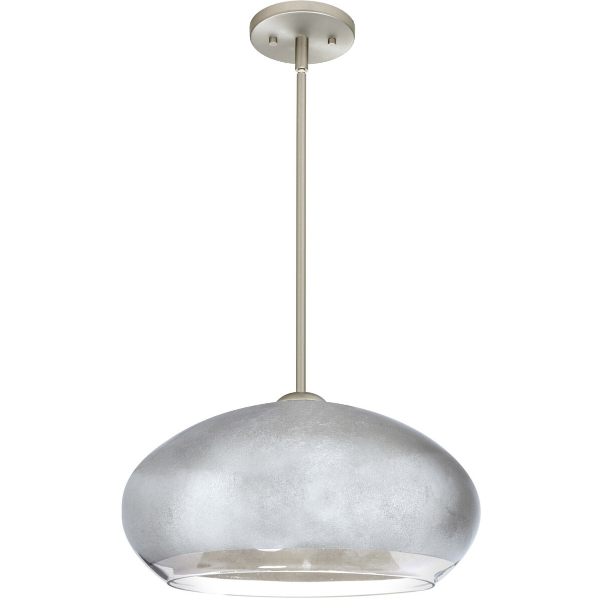 Brio 14 1 Light Satin Nickel Stem Pendant Ceiling Light