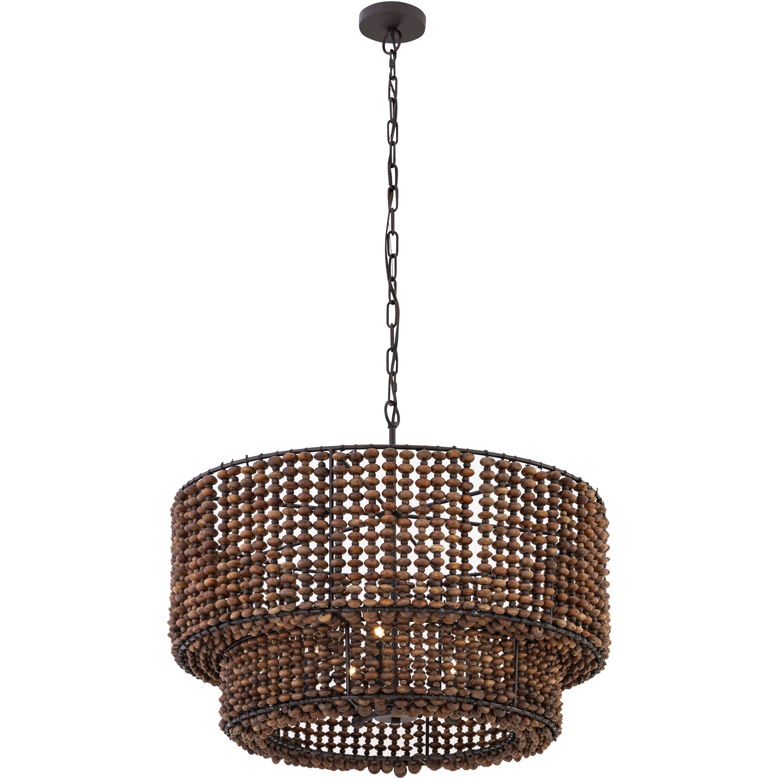 Beaudelle 5 Light 30 inch Dark Bronze Pendant Ceiling Light