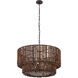 Beaudelle 5 Light 30 inch Dark Bronze Pendant Ceiling Light