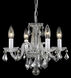 Rococo 4 Light 15 inch Chrome Dining Chandelier Ceiling Light in Clear