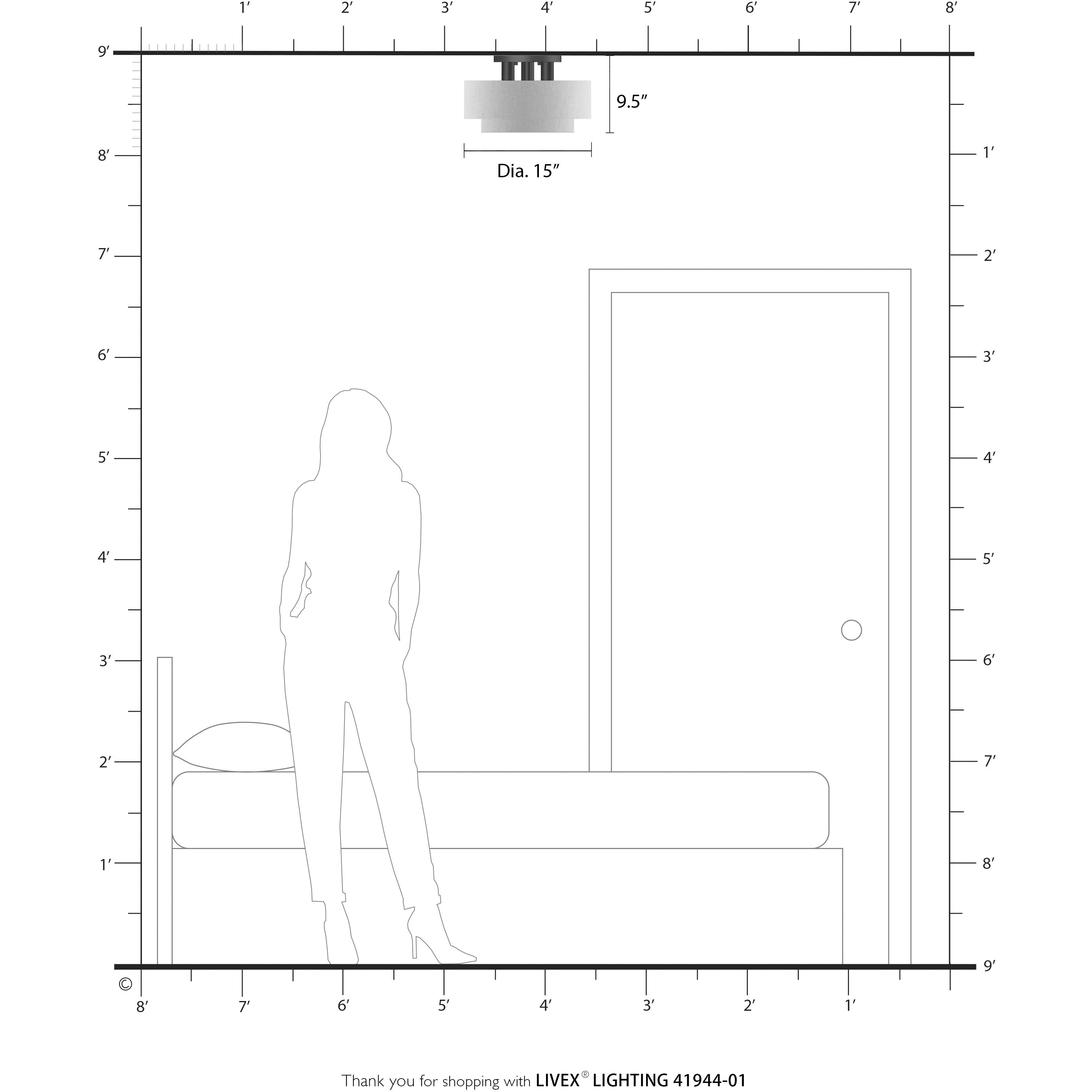 Manorwood 3 Light 15 inch Antique Brass Semi Flush Mount Ceiling Light, Large