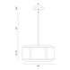 Tambouro 3 Light 16 inch Matte Black With Satin Nickel Pendant Ceiling Light