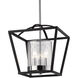 Mercer 3 Light 11.75 inch Matte Black Mini Chandelier Ceiling Light, Convertible