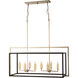 New Traditional 8 Light Matte Black and Antique Platinum Chandelier Ceiling Light