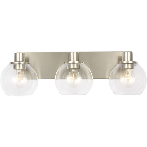 Rito 3 Light 23.13 inch Brushed Nickel Bath Light Wall Light, Large