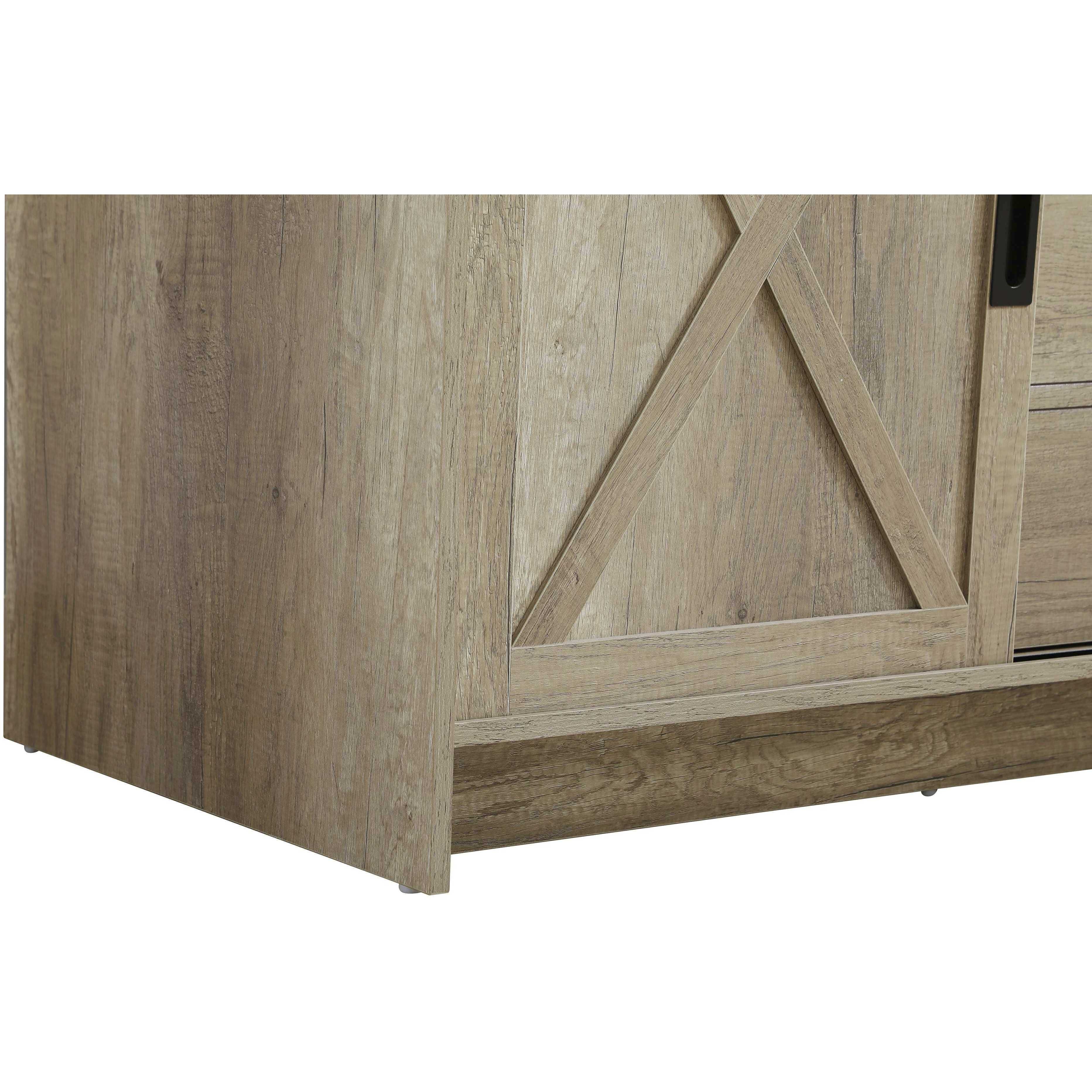Austin 60 X 34 inch Natural Oak Bathroom Vanity Cabinet