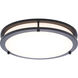 Glamour LED 12.99 inch Black Flush Mount Ceiling Light