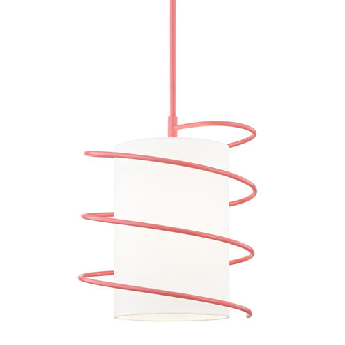 Carly 1 Light 15 inch Pink Pendant Ceiling Light