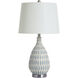 Marissa 28 inch 150.00 watt Blue and Beige Table Lamp Portable Light in Cream