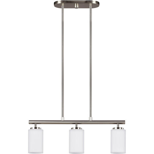 Oslo 3 Light 25.25 inch Brushed Nickel Island Pendant Ceiling Light