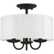 Brookdale 3 Light 13 inch Black Semi-Flush Mount Ceiling Light