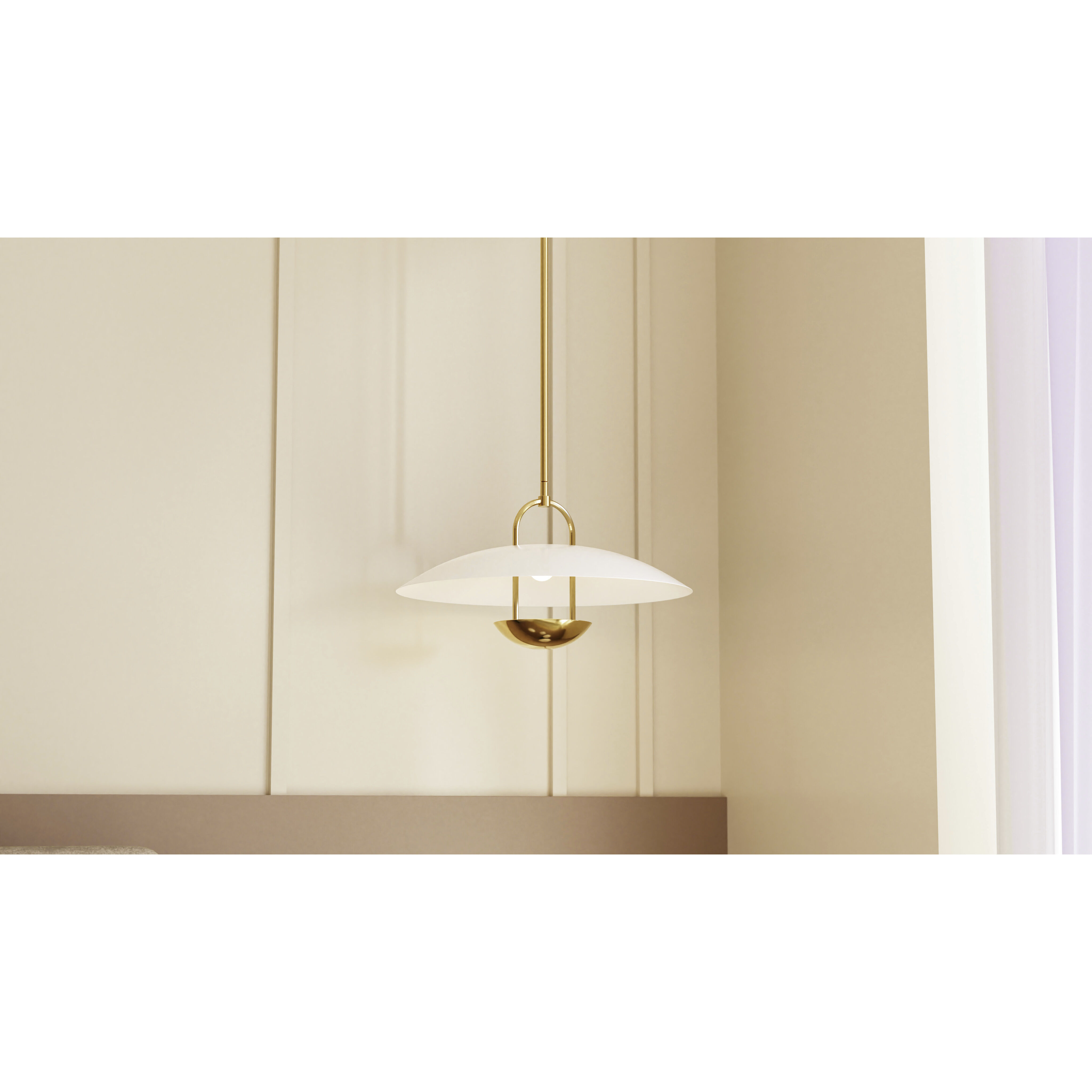 Bingham LED 18 inch Brushed Gold Pendant Ceiling Light, Large