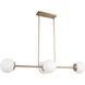Dayana 4 Light 48 inch Aged Brass Horizontal Pendant Ceiling Light
