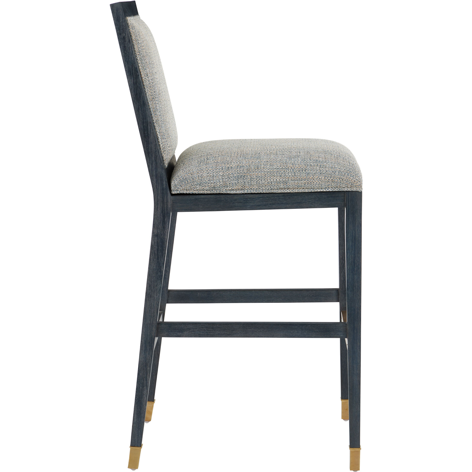 Santos 44 inch Vintage Navy/Performance Barrett Dusk/Satin Brass Bar Stool