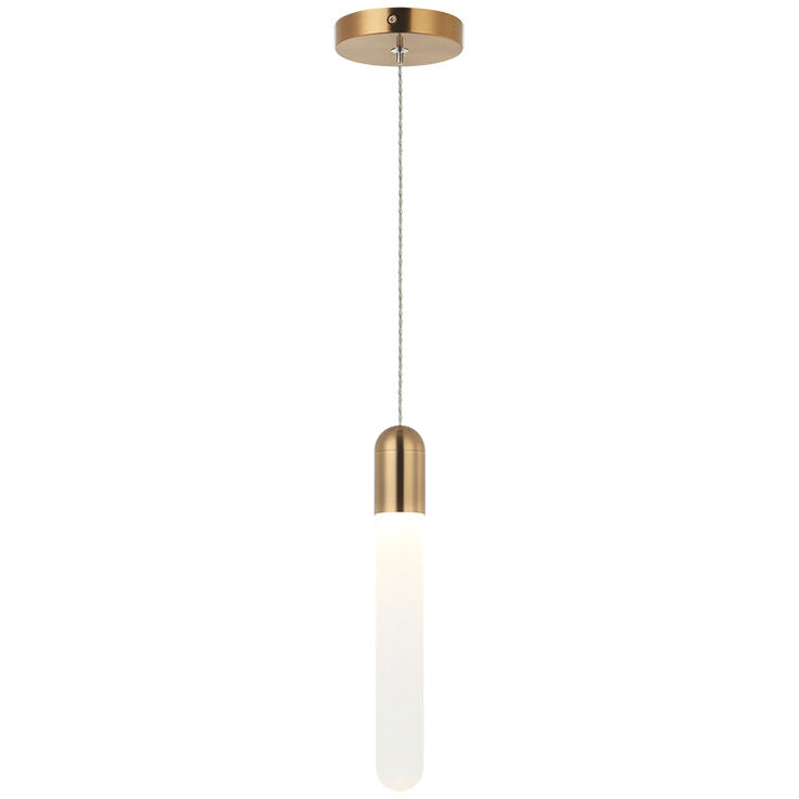 Aydin LED 1.75 inch Aged Gold Brass Pendant Ceiling Light