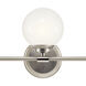 Benno 3 Light 24.5 inch Polished Nickel Bath Bracket Wall Light, 3 Arm