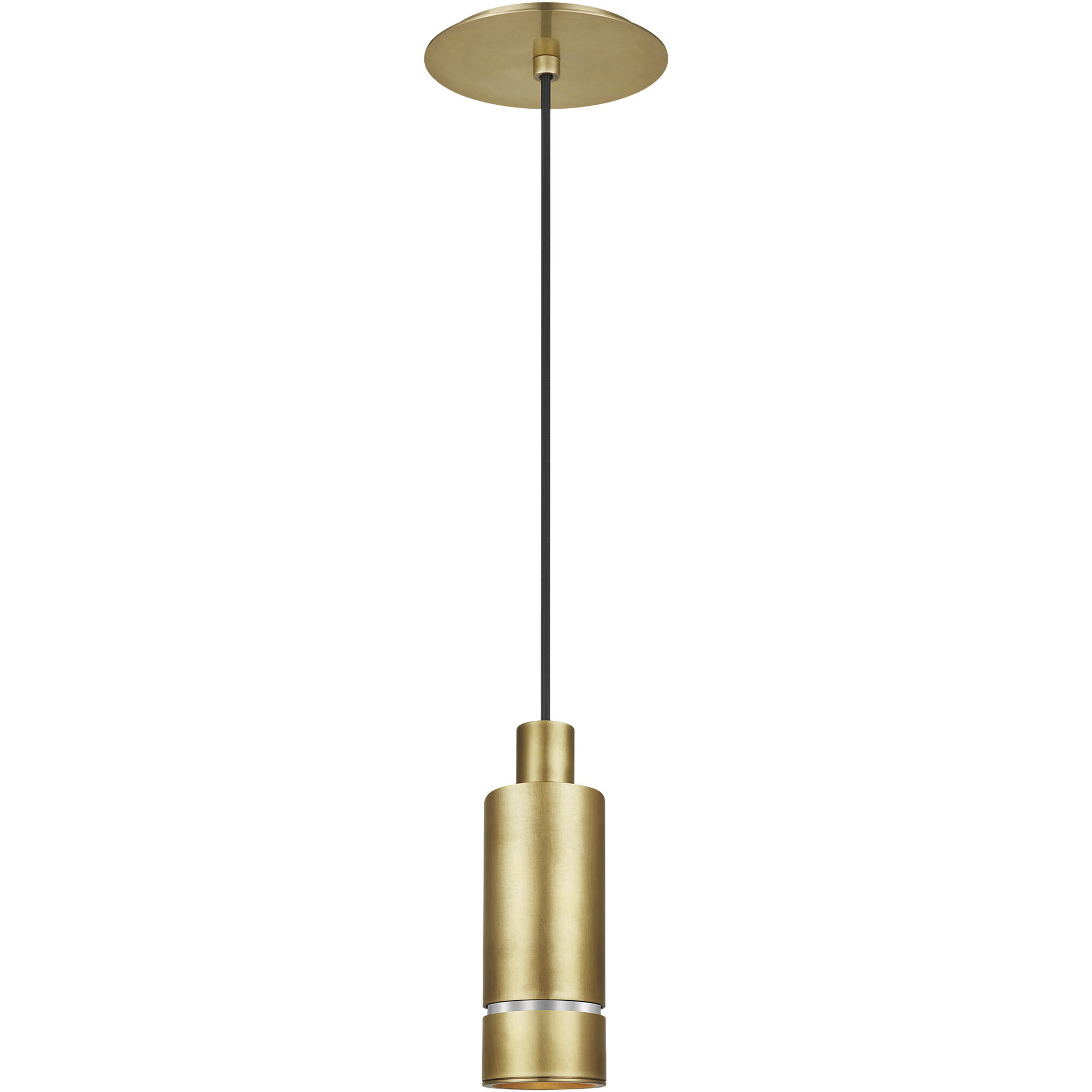 Mick De Giulio Sottile LED Natural Brass Pendant Ceiling Light, Integrated LED