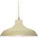 Radiance LED 13.5 inch Vanilla Gloss and Antique Brass Pendant Ceiling Light