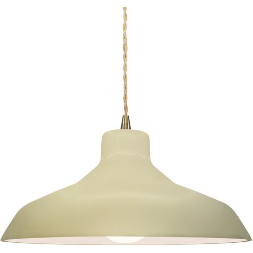 Radiance LED 13.5 inch Vanilla Gloss and Antique Brass Pendant Ceiling Light