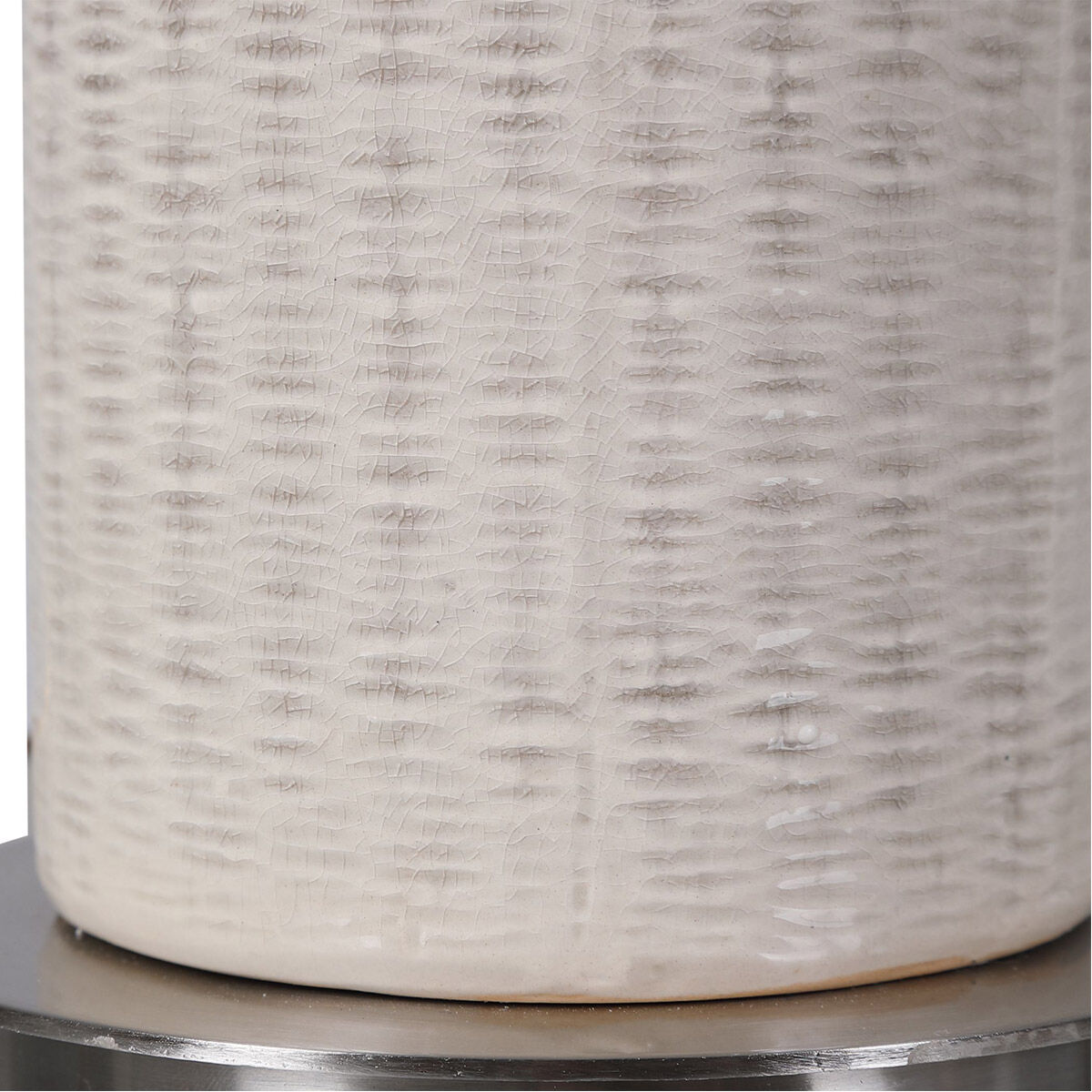 Delgado 27 inch 150.00 watt Light Gray Glaze with Brushed Nickel Accents Table Lamp Portable Light