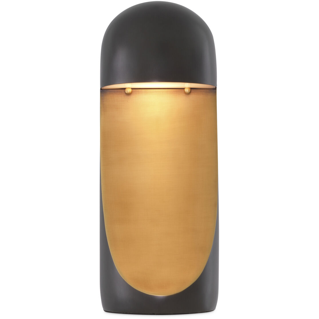 Arion 15.75 inch 3 watt Bronze Highlight with Antique Brass Table Lamp Portable Light