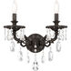 Milano 2 Light 7.5 inch Heirloom Bronze Wall Sconce Wall Light in Radiance