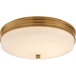 Chapman & Myers Launceton LED 12.75 inch Antique-Burnished Brass Flush Mount Ceiling Light, Small