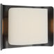 Windsor Smith Penumbra LED 15 inch Bronze and Linen Wide Sconce Wall Light