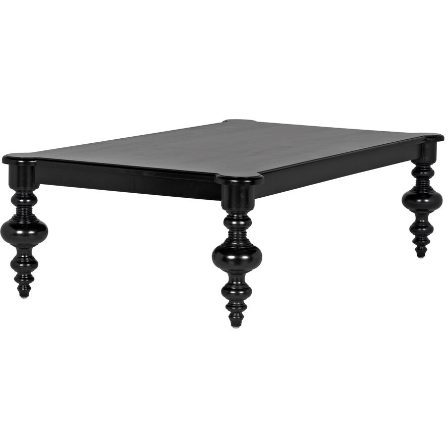 Graff 64 X 37.5 inch Hand Rubbed Black Coffee Table