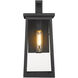 Alden 1 Light 15 inch Matte Black Exterior Wall Mount
